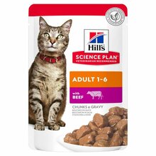 Märgtoit kassidele Hill's Science Plan Adult veiselihaga, 12 x 85 g