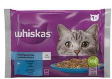 Konservtoit kassipoegadele Whiskas lõhe ja tuunikalaga, 4 x 85 g