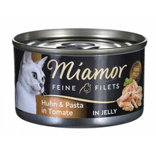 Märgtoit kassipoegadele Miamor Feine Filets kanaga ja nuudlitega, 100 g