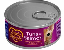 Konserv kassidele Lovely Hunter tuunikala ja lõhega, 85 g