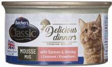 Märgtoit kassidele Butcher's Classic Delicious Dinners lõhe ja krevettidega, 85 g