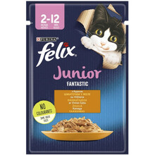 Kassipoegade konserv Felix Fantastic Junior kanaga, 85 g