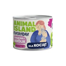 Animal Island Everyday vasika- ja küülikulihaga märgtoit kassipoegadele, 185 g