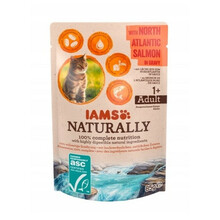 Konserv kassidele IAMS Naturally lõhega kastmes, 85 g