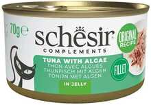 Märgtoit kassidele Agras Pet Foods SCHESIR Complements tuunikala ja vetikatega, 70 g