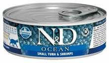 Märgtoit kassipoegadele Farmina N&D Ocean Small Tuna & Shrimp, 70 g
