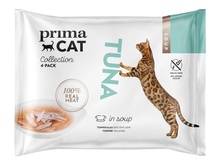 Kassitoit PrimaCat Soups tuunikalaga, 4 x 40 g