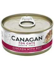 Konserv kassipoegadele Canagan kana ja veiselihaga, 75 g