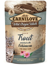 Märgtoit kassidele Carnilove forelli ja siilkübaraga, 24 x 85 g