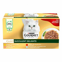 Märgtoit kassipoegadele Gourmet Gold, 85 g, 4 tk