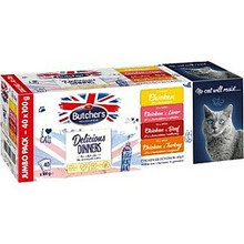 Märgtoit kassidele Butchers Delicious Dinners Jumbo Pack, 40x100g