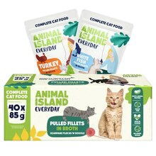 Kassi märgtoit Animal Island Everyday kalkuni ja valge kala fileed, 40 x 85 g