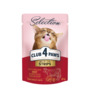 Konserv kassidele Club 4 Paws Premium Selection veiselihaga kreemjas brokolisupp, 85 g