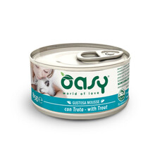 Oasy Tasty Mousse pasteet forelliga kassidele, 85 g