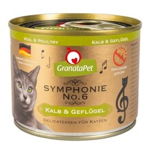 Märgtoit kassidele GranataPet Symphonie No.6 vasika- ja linnulihaga, 200 g