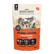 Märgtoit kassidele Wiejska Zagroda veiseliha, vasikaliha ja kassitill, 100 g