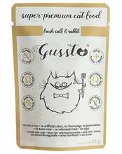 Märgtoit kassipoegadele GUSSTO Cat Fresh Calf & Rabbit, 85 g