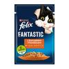 Märgtoit kassidele Purina Felix Fanstastic kanaga, tomatiga, 85 g