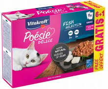 Kassi märgtoit Vitakraft Poesie Delice Fish selection, 6 + 1 x 85 g