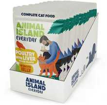 Kassi märgtoit Animal Island Everyday kodulind ja maks želees, 12 x 85 g