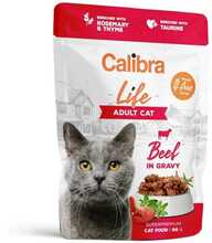 Märgtoit kassidele Calibra Cat Life Adult Beef in Gravy, 85 g