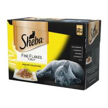 Märgtoit kassidele Sheba Delicacy in Jelly linnuliha maitsed, 12x85g