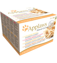 Konservide komplekt kassidele Applaws Chicken, 12x70g