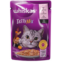 Konserv kassipoegadele Whiskas Tasty Mix lõhe ja porgandiga, 85 g
