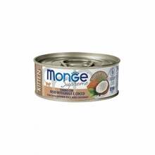 Kassikonserv Monge Supreme tuunikala, pruuni riisi ja kookosega, 80 g