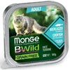 Kasside märgtoit Monge BWild Adult tursa ja köögiviljadega, 100 g