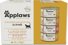 Applaws märgtoit kassipoegadele Chicken Broth Selection, 24 x 70 g