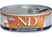 Farmina N&D Cat konserv lambaliha, kõrvitsa ja mustikatega, 70 g