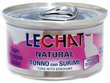 Märgtoit kassidele LeChat Natural tuunikala ja surimi, 80 g