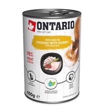 Märgtoit kassidele Ontario Cat Adult kanaliha ja küülikulihaga, 400 g