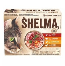 Märgtoit kassidele Shelma Mix, 12 x 85 g