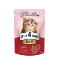 Konserv kassidele Club 4 Paws Premium Selection kalkuniga kreemjas porgandisupp, 85 g