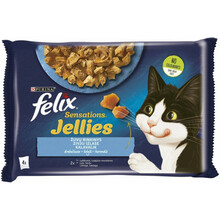 Konserv kassipoegadele Felix Sensations kalaga ja kastmes, 4 x 85 g