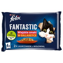 Kassitoit Felix Fantastic maitsed metsast veise- ja kanalihaga, 4 x 85 g