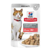 Märgtoit kassipoegadele Hill's Science Plan Sterilised Adult lõhega, 12 x 85 g