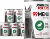 Märgtoit kassipoegadele John Dog 99 Menu Rabbit, 6 x 400 g