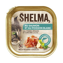 Märgtoit kassipoegadele Shelma lõhe ja valge kala pasteet, 100 g
