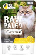 Märgtoit kassipoegadele Vetexpert Raw Paleo Adult Sterilised Chicken, 100 g