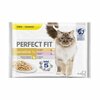 Märgtoit kassipoegadele Perfect Fit kanaliha ja lõhega, 4 x 85 g