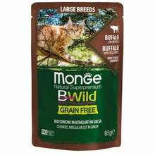 Märgtoit kassidele Monge BWILD pühvlilihaga ja köögiviljadega, 85 g, 12 tk