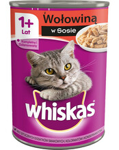 Märgtoit kassidele Whiskas veiselihaga, 400 g, 24 tk