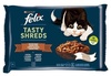 Drėgntoit kassipoegadele Purina Felix Tasty Shreds pardi ja kalkuniga, 4x80 g