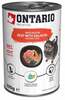 Kassikonserv Ontario Cat Adult veiseliha ja lõhega, 400 g