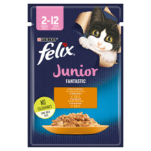 Märgtoit kassipoegadele Felix Junior kanaga, 85 g