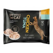 Kasside märgtoit Primacat kanaga ja tuunikalaga, 4x50 g