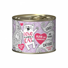 Kassi märgtoit Love Is Where A Cat Is kana ja küülikuga, 200 g
